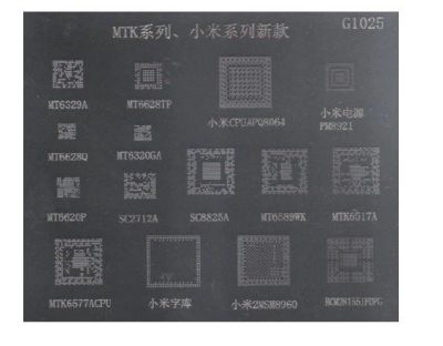 Лот: 17032161. Фото: 1. Трафарет BGA G1025 MTK, Xiaomi... Радиолюбительский инструмент
