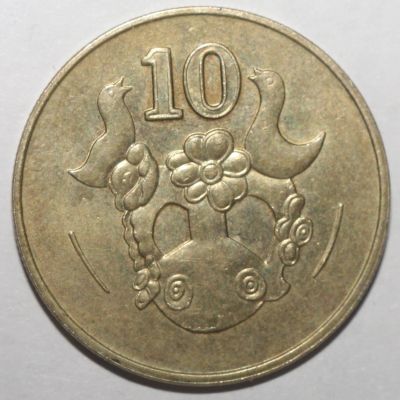 Лот: 18615448. Фото: 1. 10 центов 2004 год. Кипр. Европа