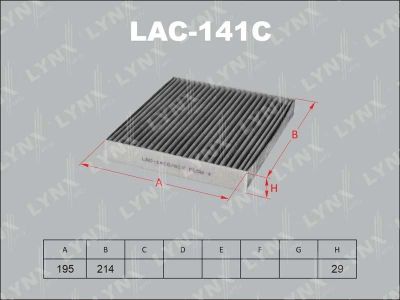 Лот: 13357049. Фото: 1. Lynx LAC-141C Салонный фильтр. Расходные материалы