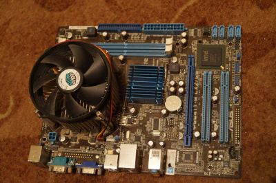 Лот: 4889402. Фото: 1. Asus P5G41T-M LX2/GB + E3400... Материнские платы