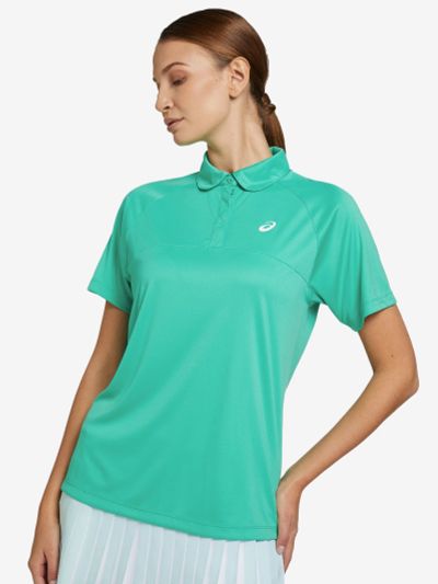Лот: 22451312. Фото: 1. Поло женское ASICS Club, Зеленый. Другое (спортивная одежда)