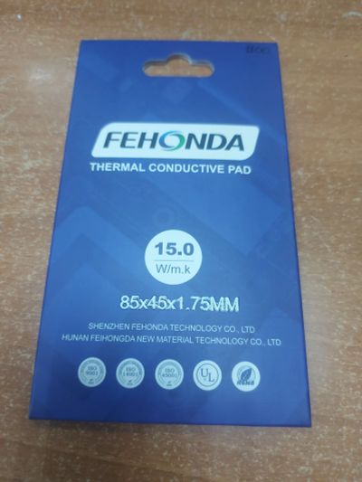 Лот: 25556609. Фото: 1. Термопрокладка Fehonda 85x45x1... Системы охлаждения