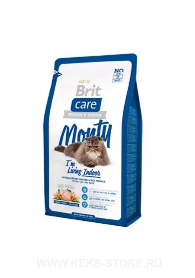 Лот: 5109539. Фото: 1. Корм Brit Care Monty Indoor для... Корма