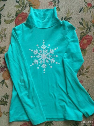 Лот: 10796284. Фото: 1. Водолазка, снежинка из пайеток. Рубашки, блузки, водолазки