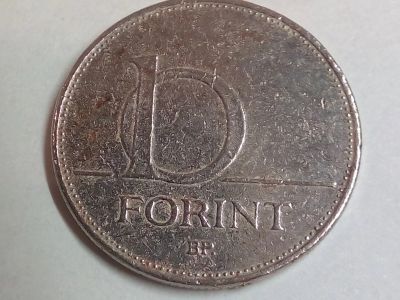 Лот: 15424491. Фото: 1. Монета Венгрии 10 форинтов, крупная... Европа