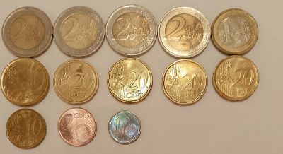 Лот: 24579608. Фото: 1. Набор евро Евросоюза, 13 монет... Европа