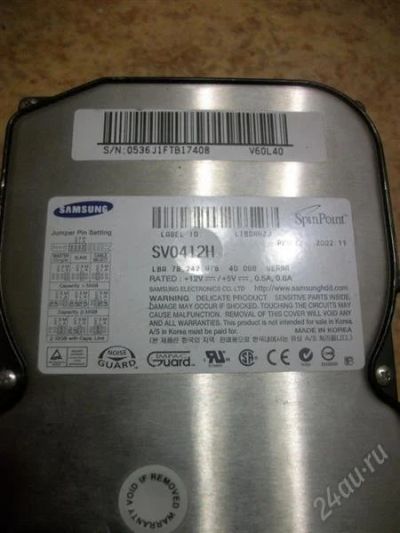 Лот: 786621. Фото: 1. Винт на 40 Gb. Жёсткие диски (HDD)