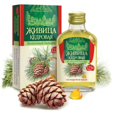 Лот: 12963399. Фото: 1. Живица кедровая 12,5% 100 мл... Народная медицина, БАДы