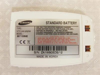 Лот: 580045. Фото: 1. Аккумулятор для Samsung BSТ 1338... Аккумуляторы