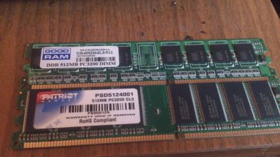 Лот: 5559595. Фото: 1. Две планки DDR PC3200. Оперативная память
