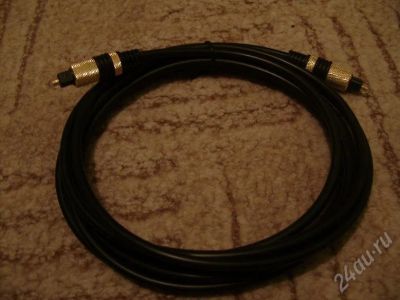 Лот: 651309. Фото: 1. SPDIF (TOSLINK) оптический кабель... Шнуры, кабели, разъёмы