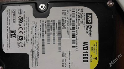 Лот: 1965621. Фото: 1. Жёсткий диск WD1600JD + SATA кабель... Жёсткие диски (HDD)