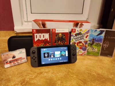 Лот: 14770805. Фото: 1. Nintendo Switch + флешка 128gb... Игровые приставки, консоли