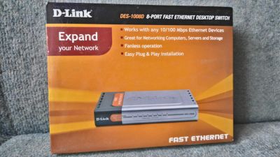 Лот: 7321288. Фото: 1. Switch 8 портов D-Link DES-1008D... Коммутаторы