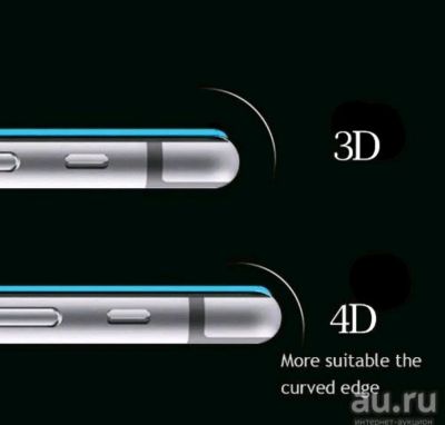 Лот: 10886042. Фото: 1. Защитное стекло 4d для IPHONе... Дисплеи, дисплейные модули, тачскрины