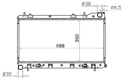 Лот: 3708652. Фото: 1. Радиатор subaru forester/impreza... Двигатель и элементы двигателя