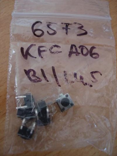 Лот: 3000563. Фото: 1. Выключатель тактовый KFC-A06-B1... Реле, тумблеры, переключатели