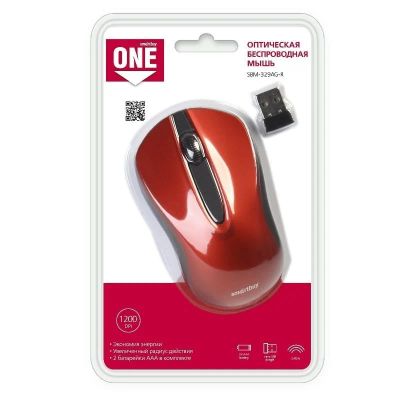 Лот: 22981006. Фото: 1. Мышь Smartbuy ONE 329AG-R, беспроводная... Клавиатуры и мыши