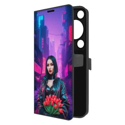 Лот: 25382932. Фото: 1. Чехол Krutoff Eco Book "Киберпанк... Чехлы, бамперы