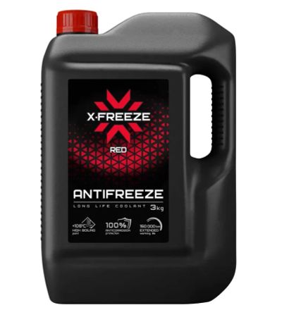 Лот: 16269556. Фото: 1. Антифриз X-Freeze красный 3 кг. Масла, жидкости