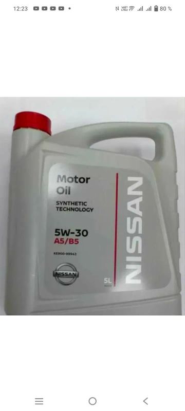Лот: 19508165. Фото: 1. Nissan 5w30 5л моторное масло. Масла, жидкости