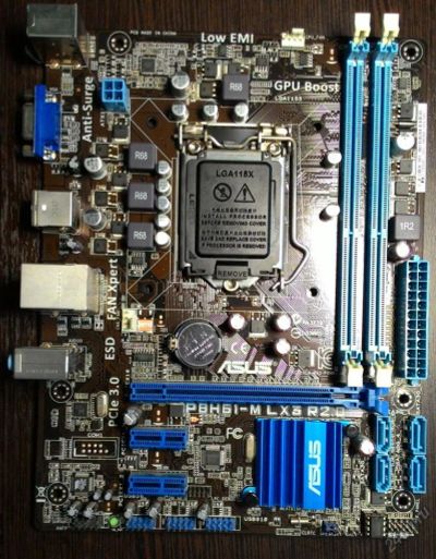 Лот: 5625102. Фото: 1. ASUS P8H61-M LX3 R2.0 LGA1155... Материнские платы