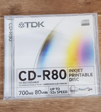 Лот: 15830595. Фото: 1. Компакт диск CD-R80 inkjet ptintable... CD, DVD, BluRay
