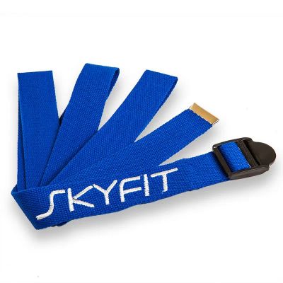 Лот: 22360066. Фото: 1. Ремень для йоги SkyFit SF-YS темно-синий. Фитнес, аэробика и гимнастика