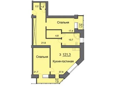 Лот: 11513444. Фото: 1. 3 комн. ул. Авиаторов, д. 21... Квартиры, студии