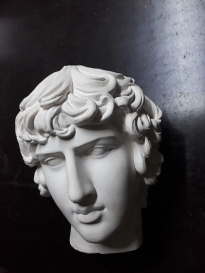 Лот: 14985730. Фото: 1. Гипсовая фигура голова Антиноя. Скульптуры
