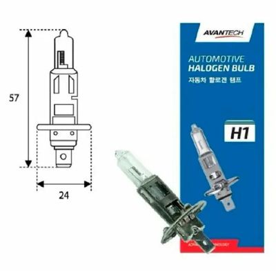 Лот: 16645986. Фото: 1. Лампа H1 Avantech 12V 55w Ю.Корея. Оптика и освещение