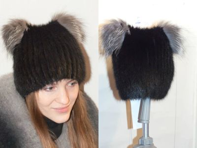 Лот: 6411343. Фото: 1. шапка меховая женская модель киска. Головные уборы