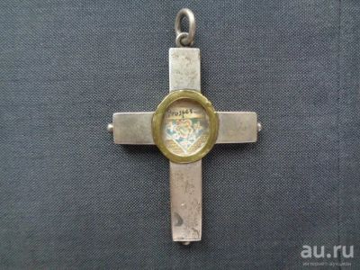 Лот: 9532066. Фото: 1. антикварный нательный крест -мощевик... Ювелирные изделия