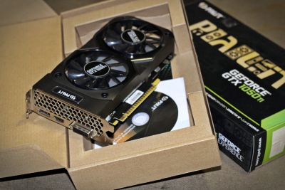 Лот: 17269390. Фото: 1. PALIT GTX 1050 Ti DUAL OC. Видеокарты