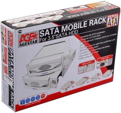 Лот: 5209427. Фото: 1. Cменный бокс для HDD AgeStar SR3P-SW-3F... Корзины, шасси