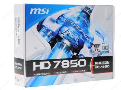 Лот: 3640615. Фото: 1. msi Radeon HD 7850 1024Mb 256bit. Видеокарты
