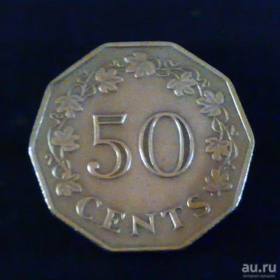 Лот: 480009. Фото: 1. Мальта 50 центов 1972. Европа