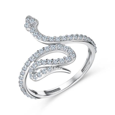 Лот: 23864565. Фото: 1. Серебряное кольцо с фианитами. Кольца, перстни