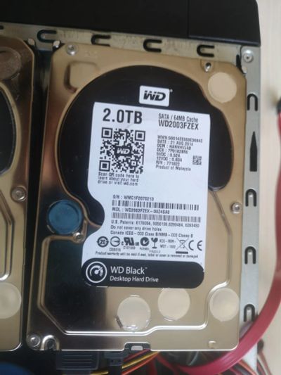 Лот: 23273834. Фото: 1. HDD SATA3 WD 2Tb, WMC1F2070213. Жёсткие диски (HDD)