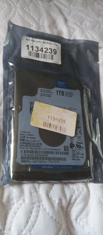 Лот: 20662345. Фото: 1. HDD Western Digital 1ТБ. Жёсткие диски (HDD)