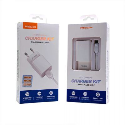 Лот: 22147523. Фото: 1. СЗУ RECCI FAST CHARGER MICRO USB... Зарядные устройства, блоки питания, адаптеры сетевые для смартфонов