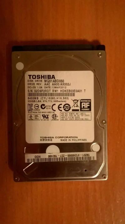 Лот: 5988543. Фото: 1. Toshiba MQ01ABD050. Жёсткие диски (HDD)