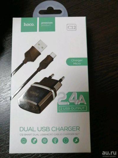 Лот: 15166093. Фото: 1. СЗУ HOCO 2USB для micro USB C12... Зарядные устройства, блоки питания, адаптеры сетевые для смартфонов