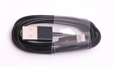 Лот: 3247577. Фото: 1. Черный дата-кабель для iPhone... Дата-кабели, переходники