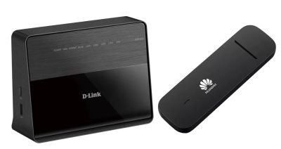 Лот: 16399290. Фото: 1. Комплект Роутер D-Link 620 и модем... Беспроводные модемы