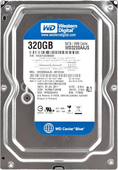 Лот: 7599487. Фото: 1. Жесткий диск 320Gb Western Digital... Жёсткие диски (HDD)