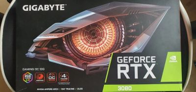 Лот: 17683810. Фото: 1. Gigabyte RTX 3080 Gaming OC. Видеокарты