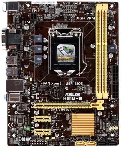 Лот: 16549011. Фото: 1. Материнская плата H81M-E + Intel... Материнские платы