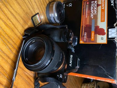 Лот: 17202088. Фото: 1. Фотоаппарат Sony Alfa 7+ 2 обьектива. Цифровые компактные
