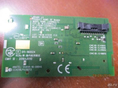 Лот: 14928277. Фото: 1. LG WI-FI EAT63377302 AC430DGG... Запчасти для телевизоров, видеотехники, аудиотехники